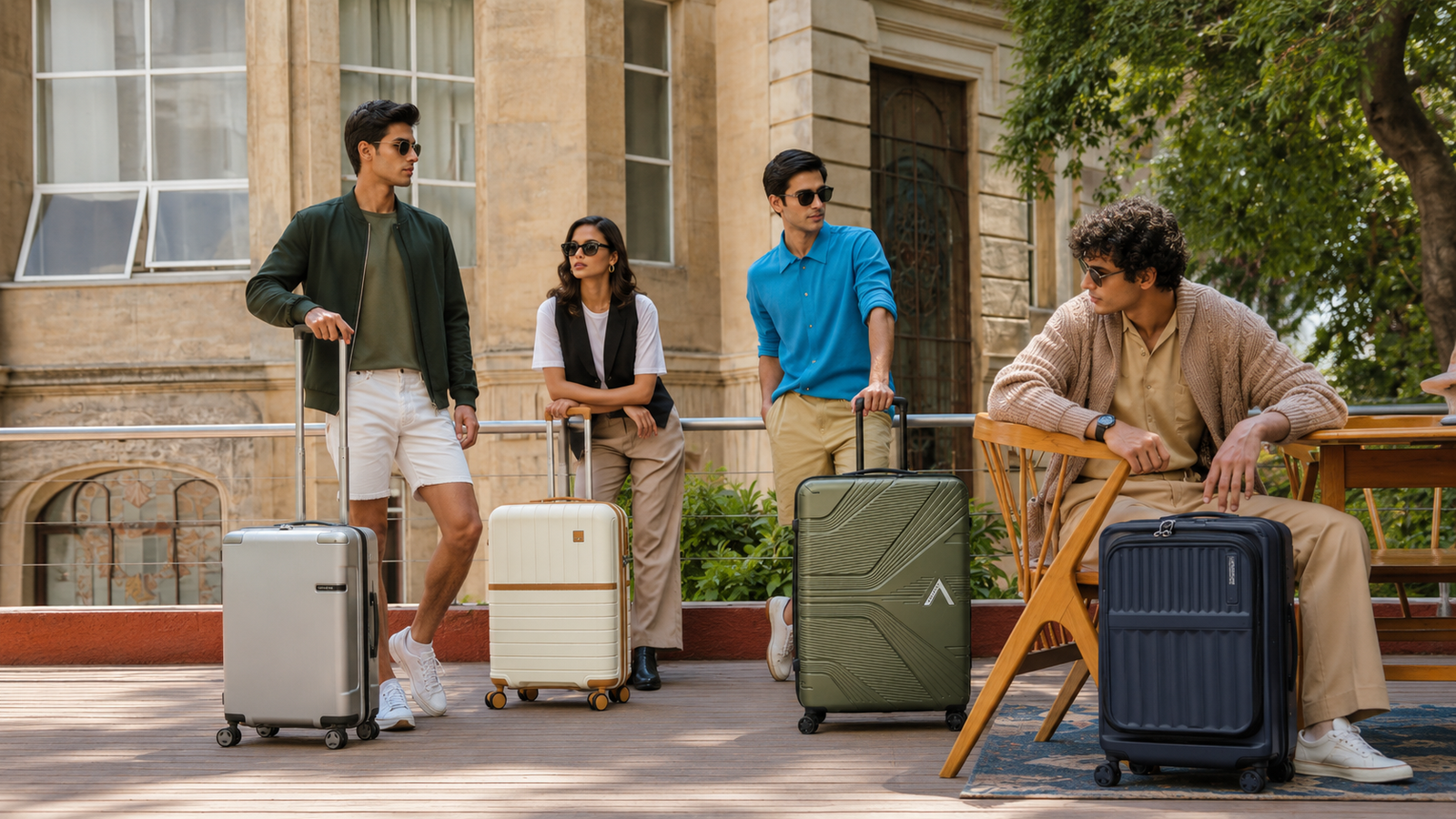 Premium black travel suitcase and bag